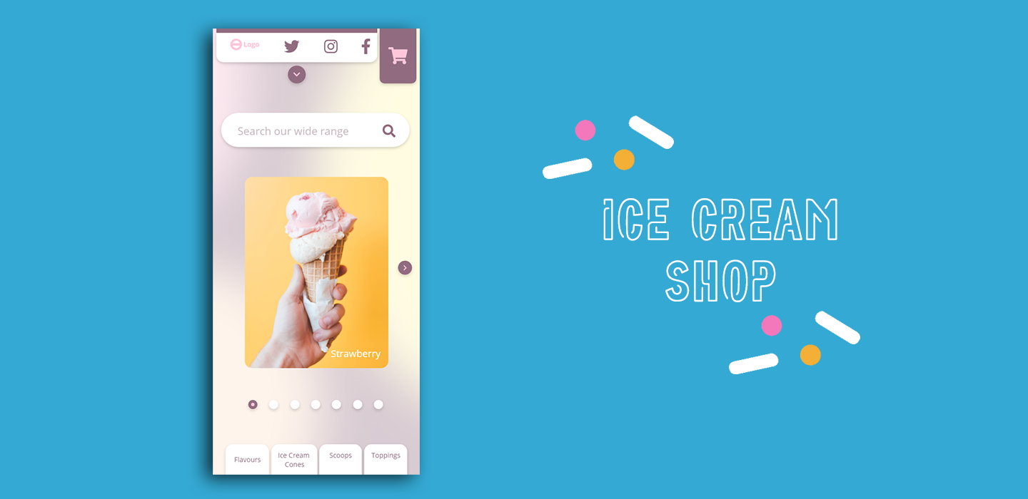 ice cream shop, food wordpress theme