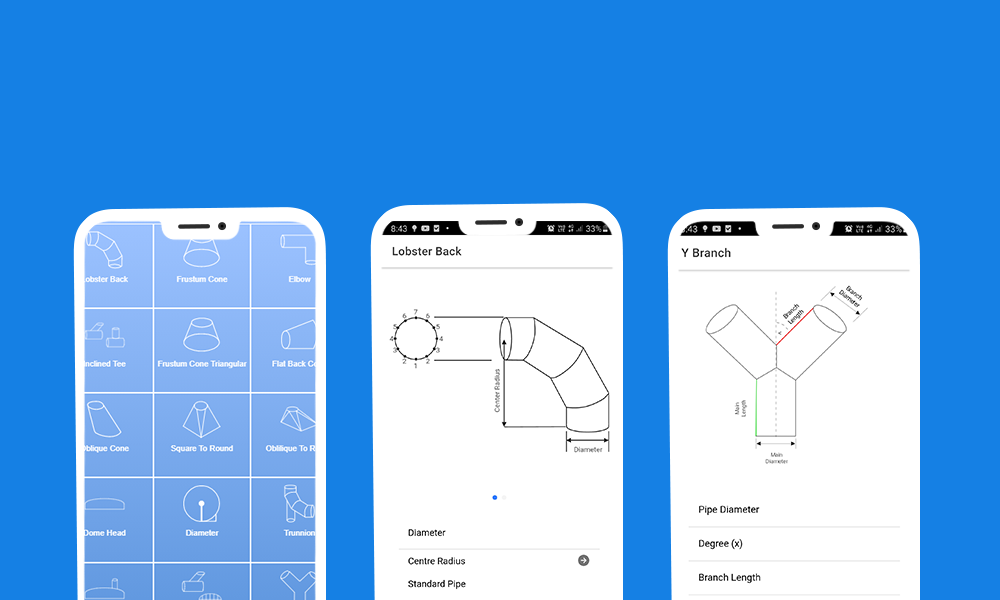 sheet metal company app design