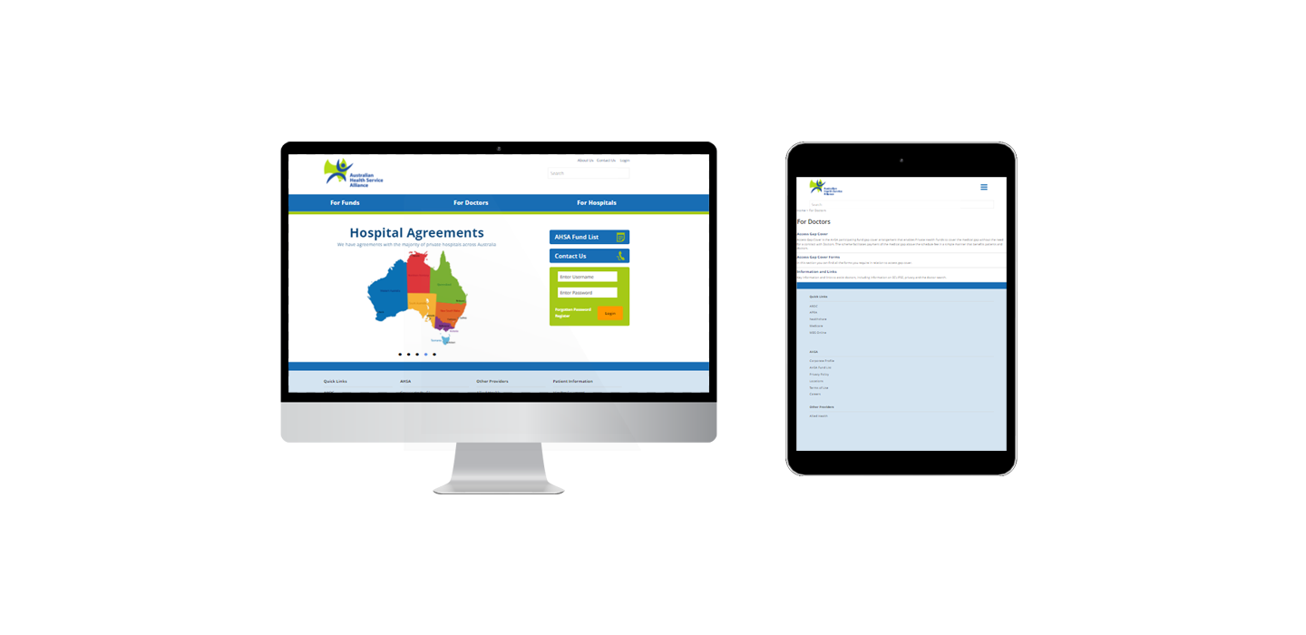 Australian health services web design